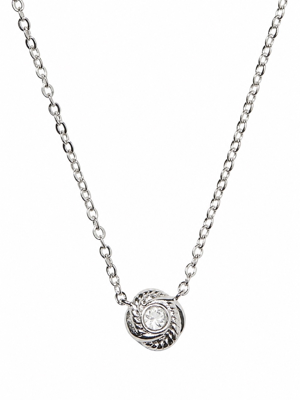 Kate Spade Infinity Knot Mini Pendant Necklace Silver NWT 17”